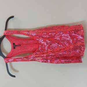 NOLLIE vintage sequin tank top size XS  Y2K barbiecore